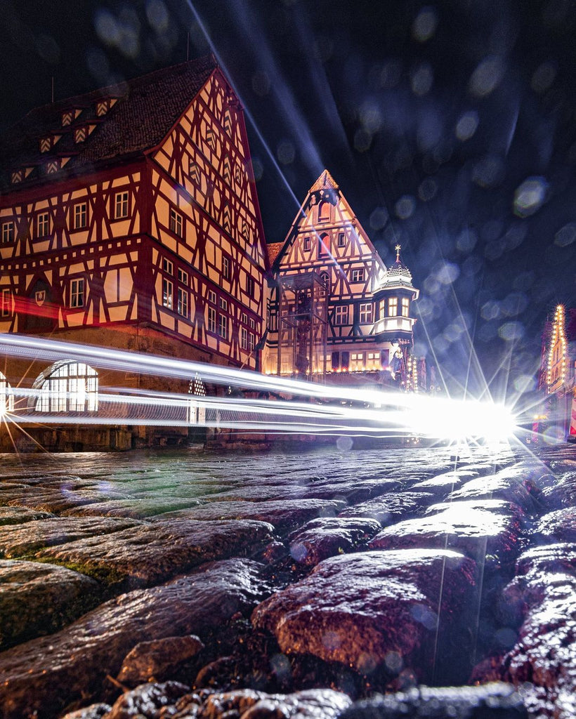 Nachtaufnahme Rothenburg  als Langzeitbelichtung vom Stativ